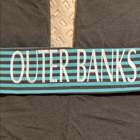 Gray Capris with Striped Waistband - Picture 4 of 4